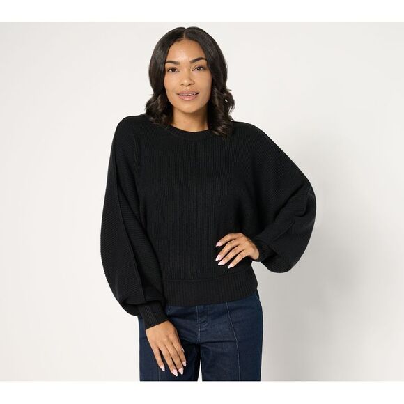 Carla Rockmore Collection Sweaters - Carla Rockmore Collection Women's Top Sweater Sz XL Crewneck Black A676549